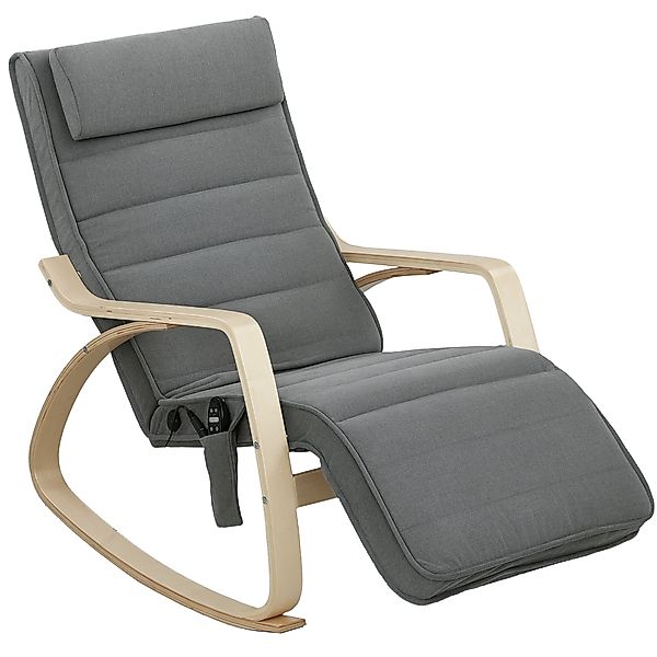 HOMCOM Schaukelstuhl Schaukelsessel mit Massagefunktion, Heizung, Kopfstütz günstig online kaufen