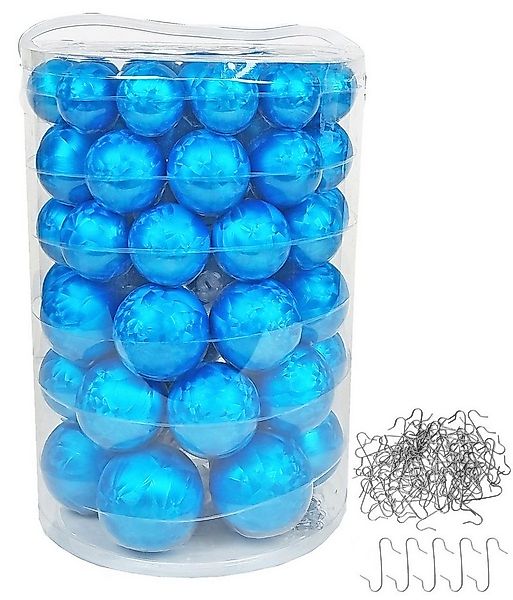 JACK Christbaumschmuck JACK 60x Glas Christbaumkugeln 4 5 6 7cm Eislack Bla günstig online kaufen