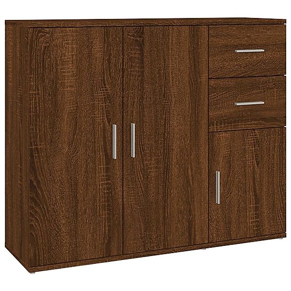 furnicato Sideboard Braun Eichen-Optik 91x29,5x75 cm günstig online kaufen