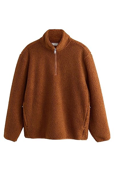 Next Fleecejacke Borg-Fleece mit 1/4-Reißverschluss, Trichterkragen günstig online kaufen