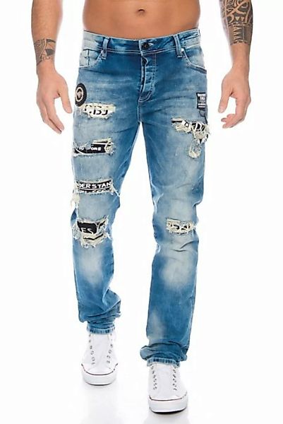 Cipo & Baxx Slim-fit-Jeans Herren Destroyed Jeans Hose inklusive Schlüsselb günstig online kaufen
