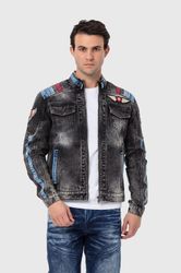 Cipo & Baxx Jeansjacke "Jeans Jacket" ohne Kapuze mit coolen Stickereien günstig online kaufen