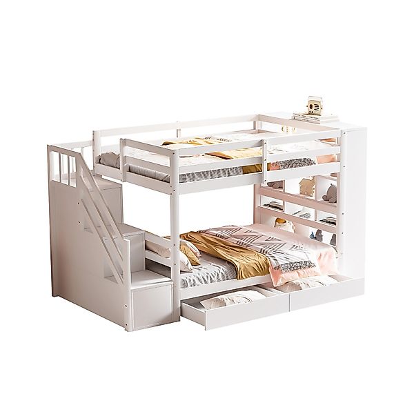 Flieks Etagenbett, Kinderbett 90x200cm mit 2 günstig online kaufen