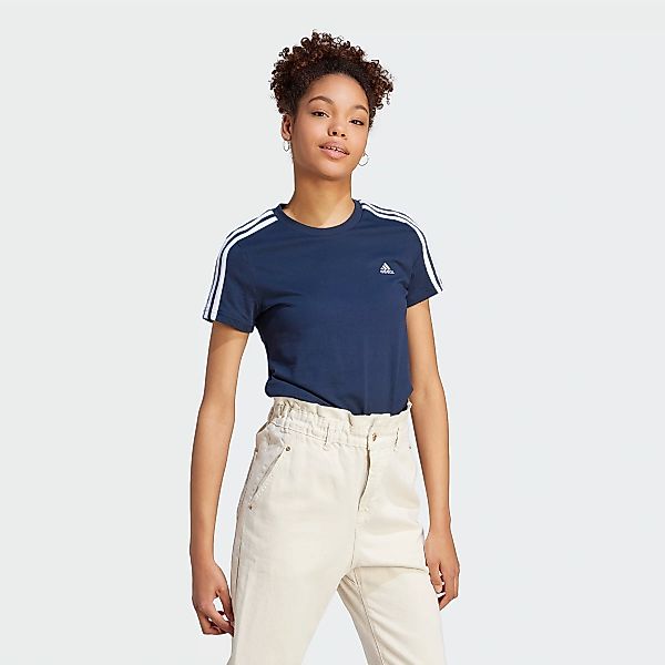 adidas Sportswear T-Shirt "LOUNGEWEAR ESSENTIALS SLIM 3-STREIFEN" günstig online kaufen