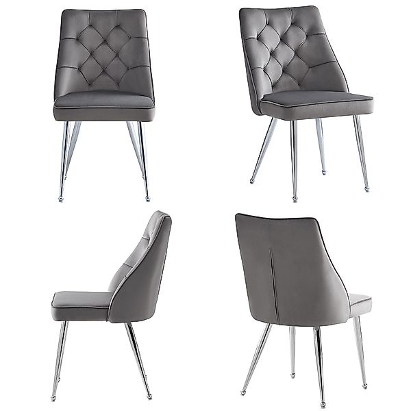 MODFU Esszimmerstuhl Loungesessel,Kosmetikstuhl (Luxus Samt-Esszimmerstühle günstig online kaufen