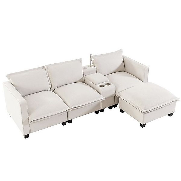 MODFU Sofa 3-Sitzer-Sofa mit Stauraum, USB-Ladeanschluss, Multifunktionales günstig online kaufen