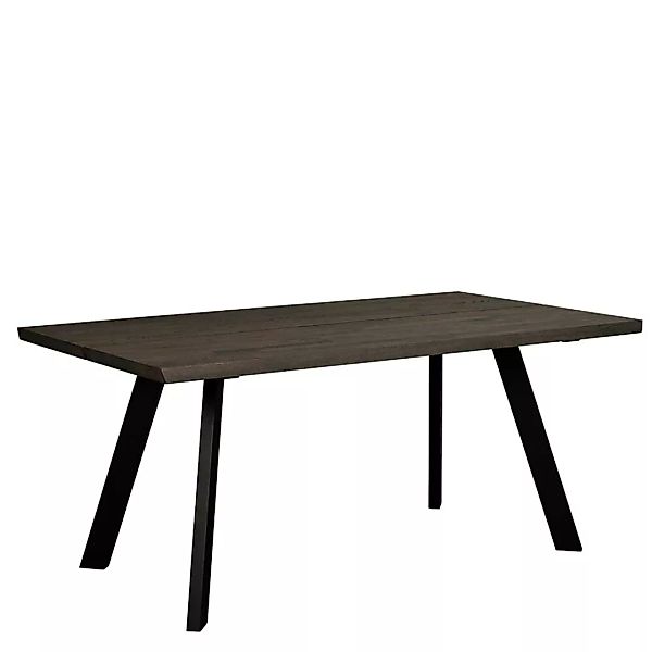 Esszimmer Tisch in Eiche dunkel und Schwarz 170 cm breit günstig online kaufen