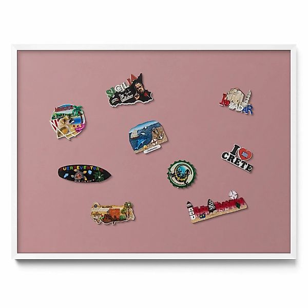 Tulup Magnettafel Dekoratives Magnetboard aus Metall Pastellrosa Farbe 80x6 günstig online kaufen