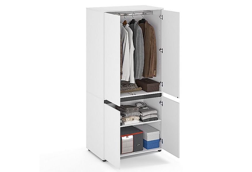 KOMTO Garderobenschrank CUBE 60-90 cm Mit Fächern Schubladen Kleiderschrank günstig online kaufen