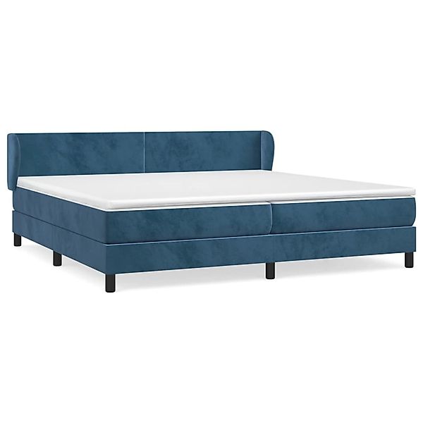 vidaXL Boxspringbett mit Matratze Dunkelblau 200x200 cm Samt1372307 günstig online kaufen