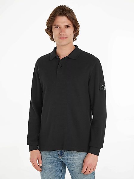 Calvin Klein Jeans Poloshirt "WAFFLE LS BADGE POLO" günstig online kaufen