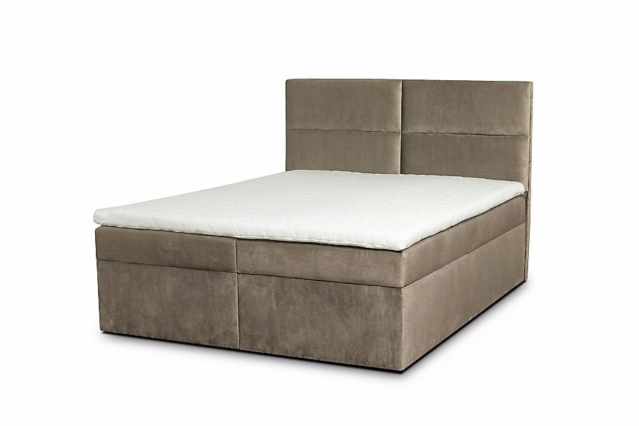 ROPEZ | Boxspringbett Rio mit Stauraum Samt 200 x 200 cm günstig online kaufen