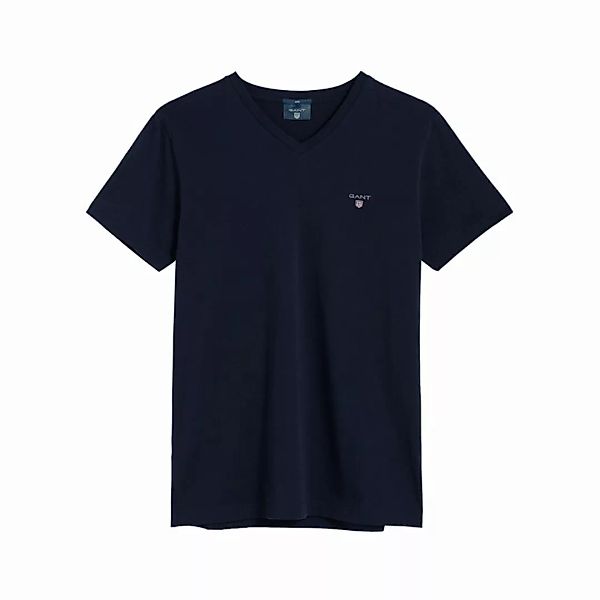 GANT Herren T-Shirt - Original Slim V-Neck T-Shirt, Baumwolle, kurzarm Dunk günstig online kaufen