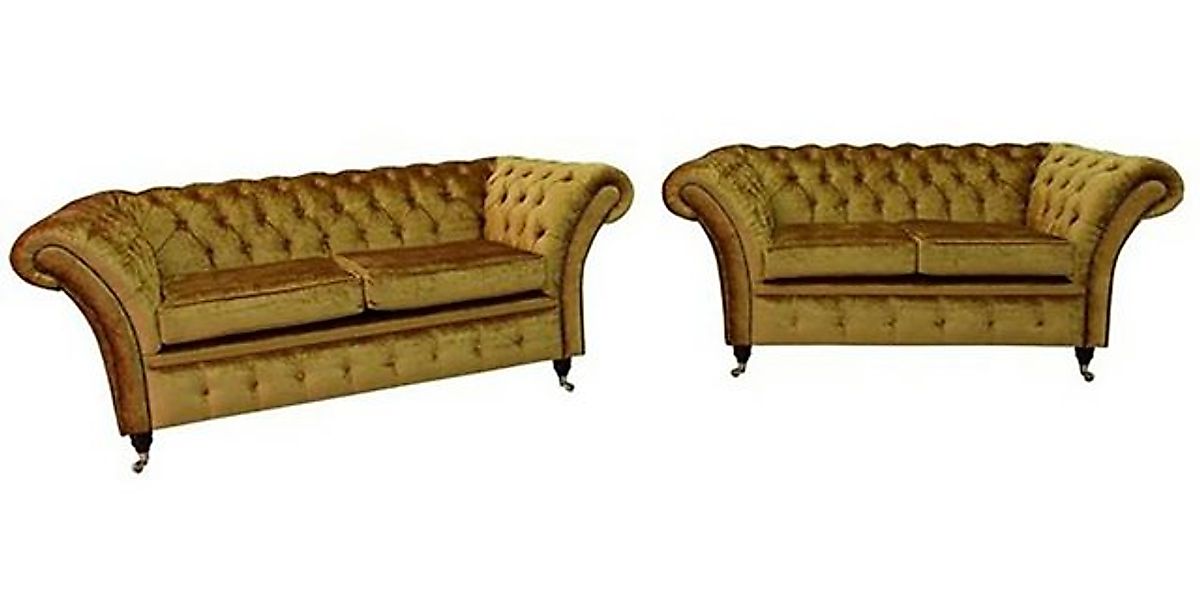 JVmoebel Chesterfield-Sofa Couch Polster Sofa Couch Sofagarnitur Polster 3 günstig online kaufen