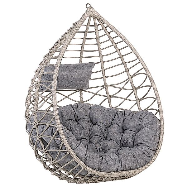 Beliani Hängesessel Grau Beige 97x100x121 günstig online kaufen