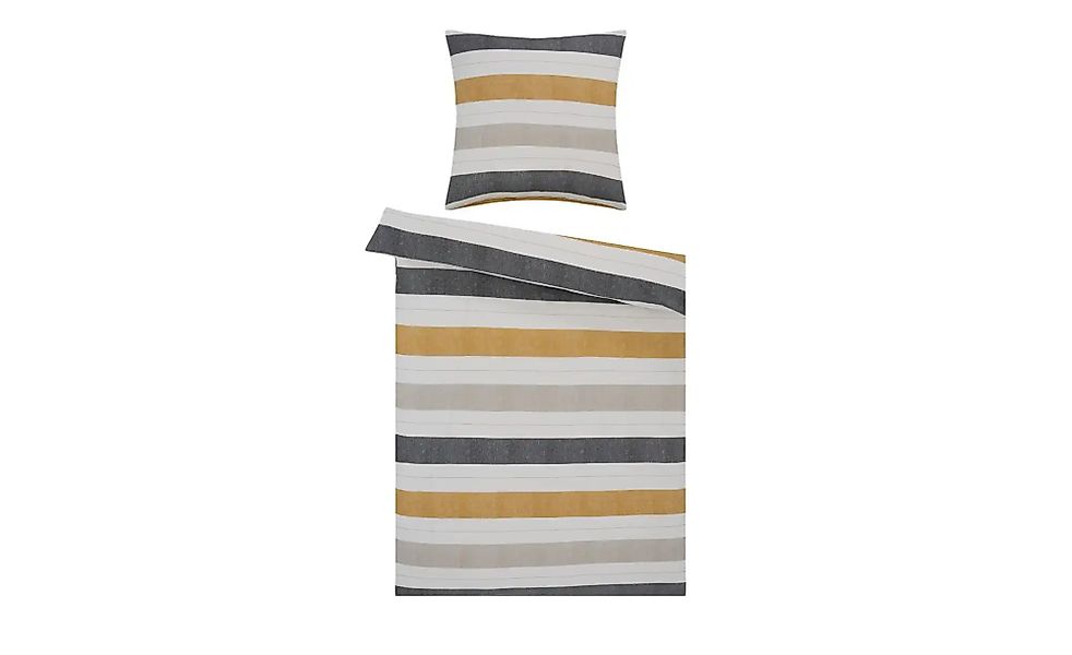 como Biber Bettwäsche  Bold Stripes ¦ gelb ¦ Maße (cm): B: 135 Bettwaren > günstig online kaufen