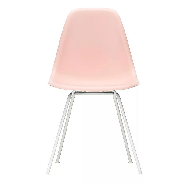 Vitra - Eames Plastic Side Chair DSX Gestell weiß - blassrosa/Sitzschale Po günstig online kaufen
