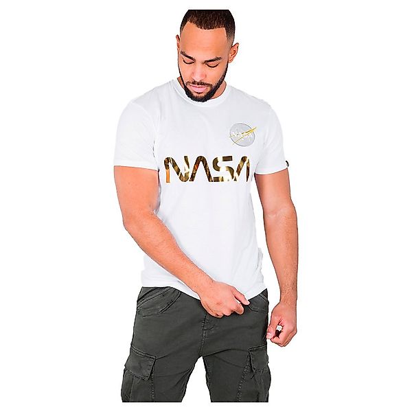 Alpha Industries Nasa Reflective Kurzärmeliges T-shirt 5XL White / Gold günstig online kaufen