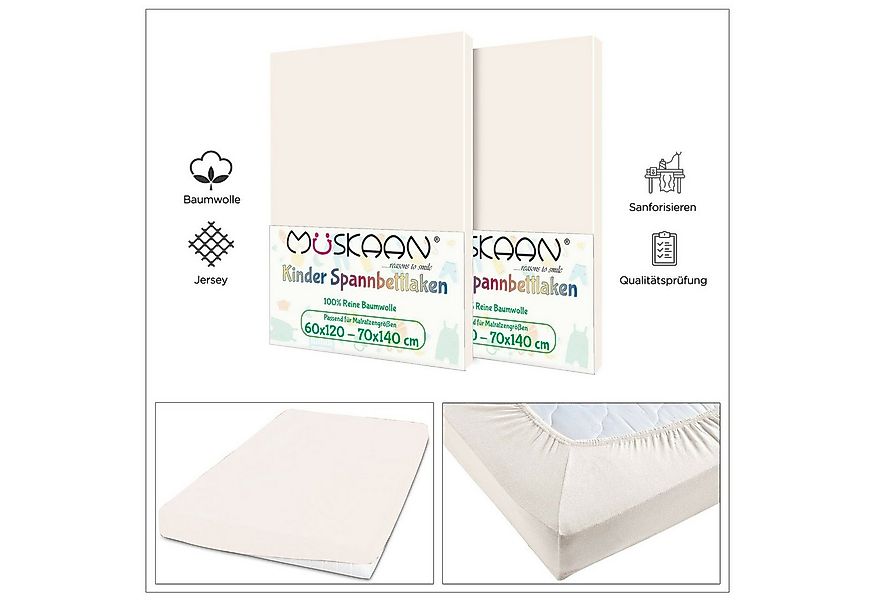TRENDBUY24 Spannbettlaken Kinder Spannbettlaken 60x120 - 70x140 cm, Baumwol günstig online kaufen