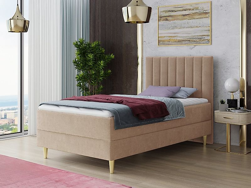 Sofnet Boxbett Gold Mini (mit Bettkasten, Bonell-Matratze und Topper), Einz günstig online kaufen
