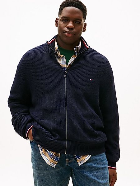 Tommy Hilfiger Big & Tall Strickjacke BT-RWB RIB ZIP THROUGHB Große Größen, günstig online kaufen