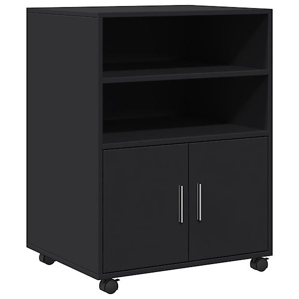 vidaXL Aktenschrank Rollschrank Schwarz 60x48x81 cm günstig online kaufen