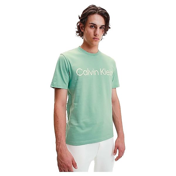 Calvin Klein Cotton Front Logo Kurzärmeliges T-shirt XL Granite Green günstig online kaufen