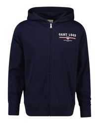 Gant Kapuzensweatjacke GRAPHIC FULL ZIP HOODIE günstig online kaufen