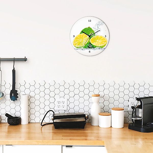 Artland "Limette mit Spritzwasser" wahlweise mit Quarz- oder Funkuhrwerk, l günstig online kaufen