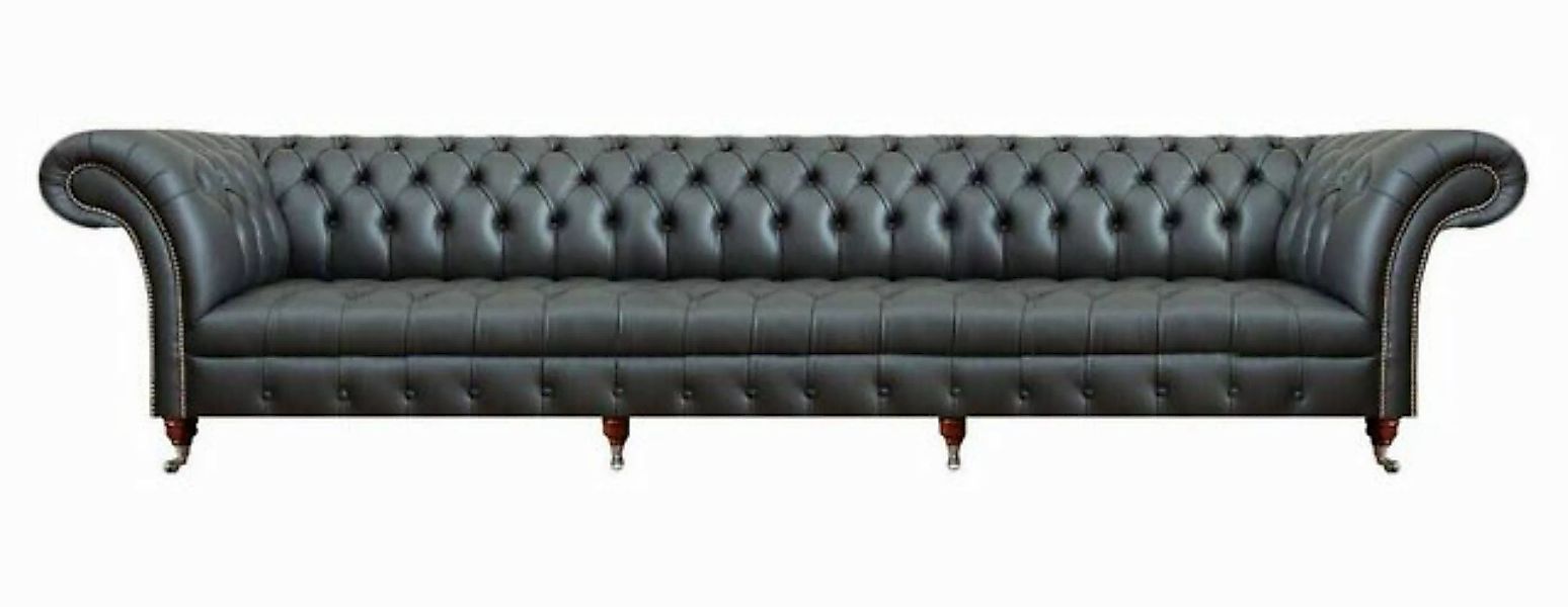 JVmoebel Chesterfield-Sofa Sofa Viersitzer Couch Schwarz Polstermöbel Chest günstig online kaufen