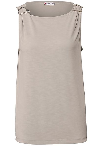 STREET ONE Shirttop - Silk-Look Top Damen – ärmelloses Trägertop – U-Boot-A günstig online kaufen
