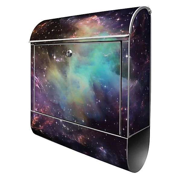 Banjado Design Briefkasten Silber Pulverbeschichtet 39x47x14cm 2 Schlüssel günstig online kaufen