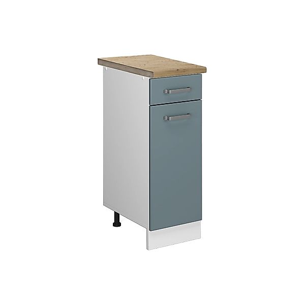Vicco Spülenunterschrank Fame-Line, Grün-Gold Landhaus/Goldkraft Eiche, günstig online kaufen