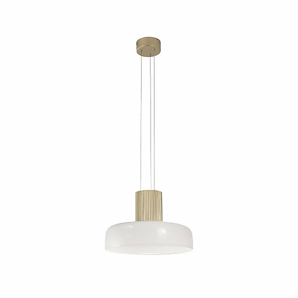 LED-Pendelleuchte Lunar, weiß/gold, Glas, CCT, dimmbar günstig online kaufen