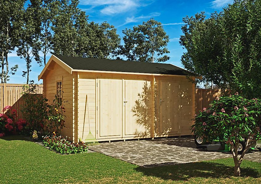 Kiehn-Holz Gartenhaus "Gassler Berg" aus naturbelassenem Fichtenholz günstig online kaufen