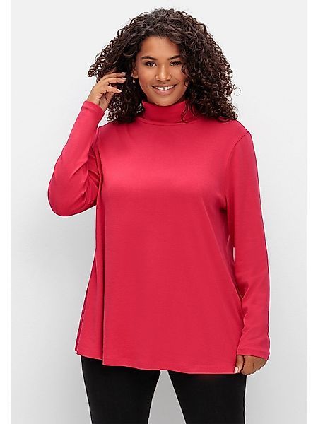 Sheego Langarmshirt Große Größen mit Rollkragen, günstig online kaufen