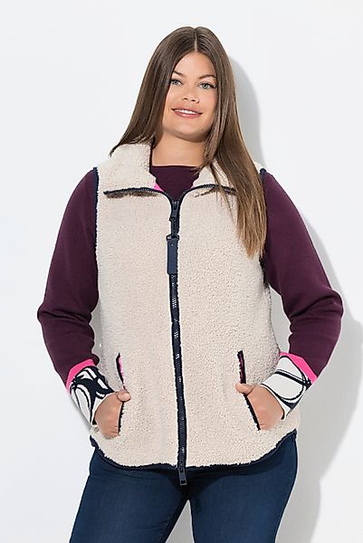Laurasøn Steppweste Teddyweste Stehkragen Zipper günstig online kaufen