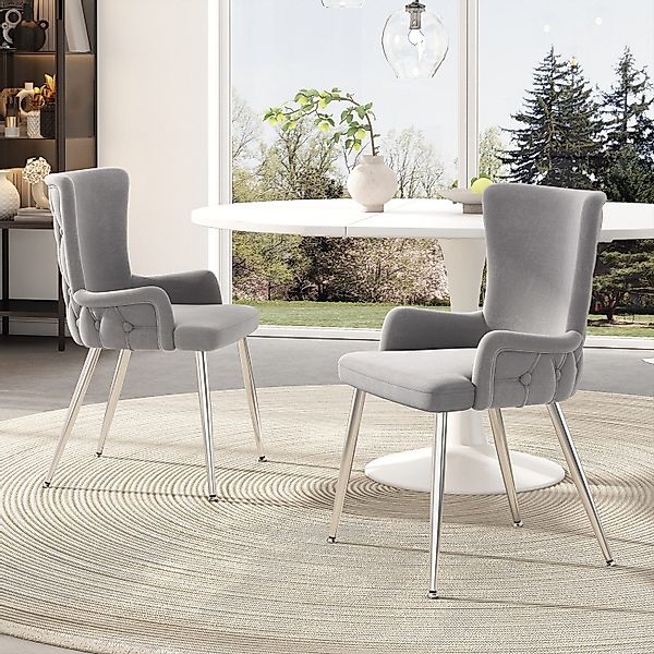 Fanttik Esszimmerstuhl 2er-Set, luxuriöser Wohnzimmer-Schlafzimmer-Loungese günstig online kaufen