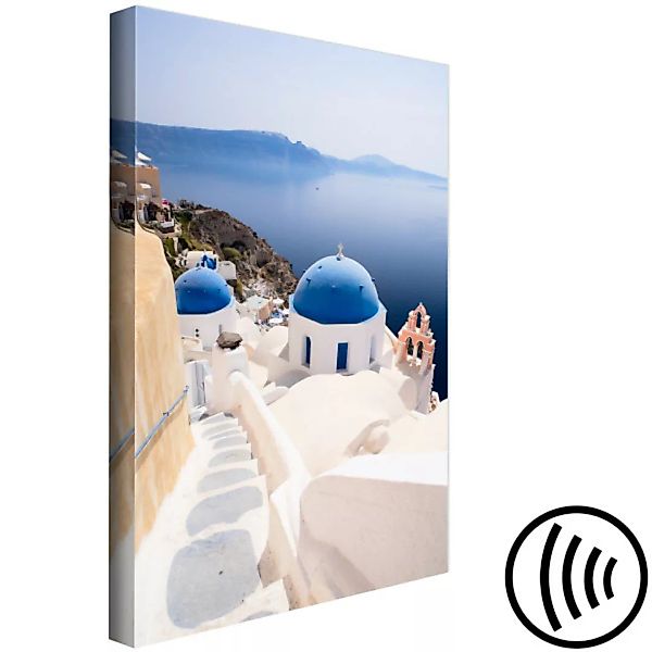 Wandbild Sonniges Santorini - Landschaft mit Meer und griechischer Architek günstig online kaufen