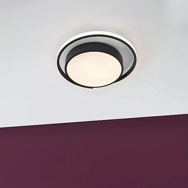 LED Deckenleuchte Odrey in Schwarz und Weiß 22W 1540lm günstig online kaufen