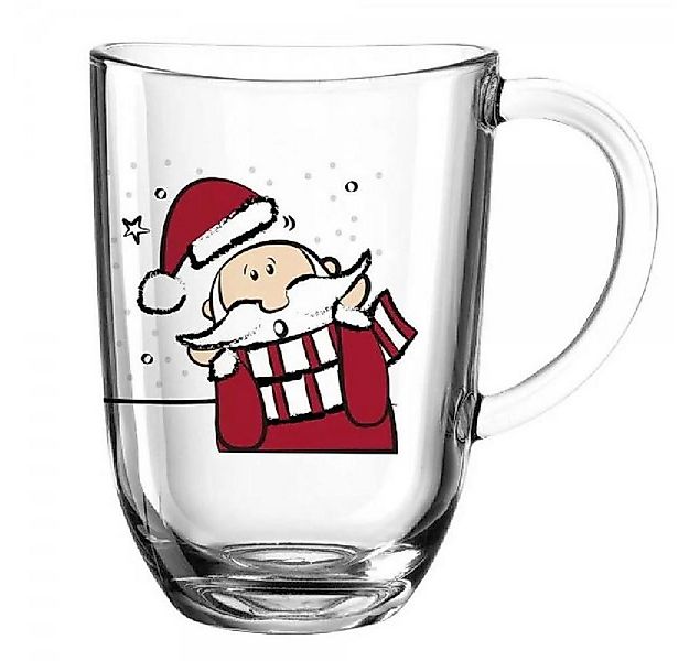LEONARDO Geschirr Leonardo Tasse hitzebeständiges Glas Weihnachtsmann (380m günstig online kaufen