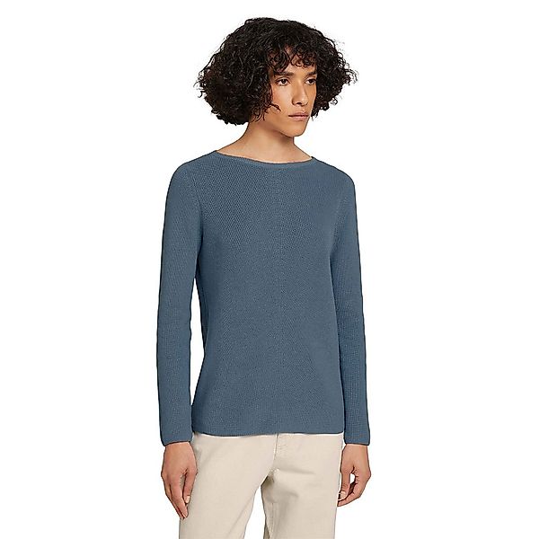 Tom Tailor Rib Pullover L Faded Denim Blue günstig online kaufen