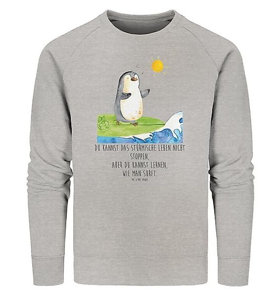 Mr. & Mrs. Panda Longpullover Pinguin Surfer Größe S - Heather Grey - Gesch günstig online kaufen