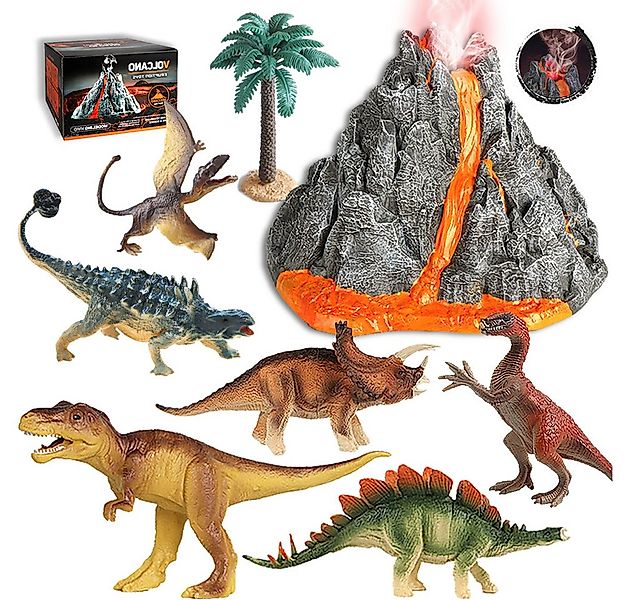 DINO SONO Spielzeug-Rennwagen Dinosaurier-Vulkan-Set Licht und realistische günstig online kaufen