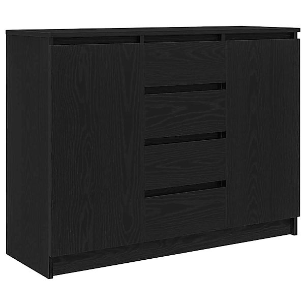 vidaXL Sideboard mit Schubladen Schwarz Eichen-Optik 100,5x35x76 cm 3328445 günstig online kaufen
