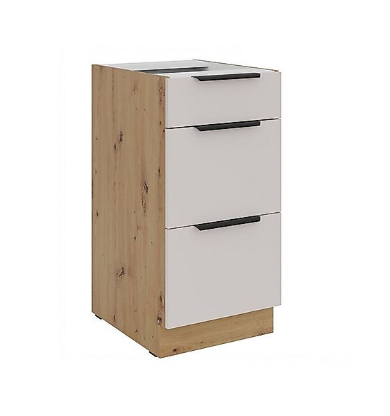 Küchen-Preisbombe Auszugsunterschrank 40 cm Küche SOLANO Kaschmir beige Vol günstig online kaufen
