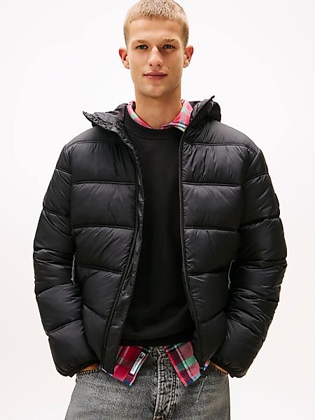 Tommy Jeans Steppjacke "HOODED LOGO PUFFER", mit Kapuze, Daunenjacke, Überg günstig online kaufen