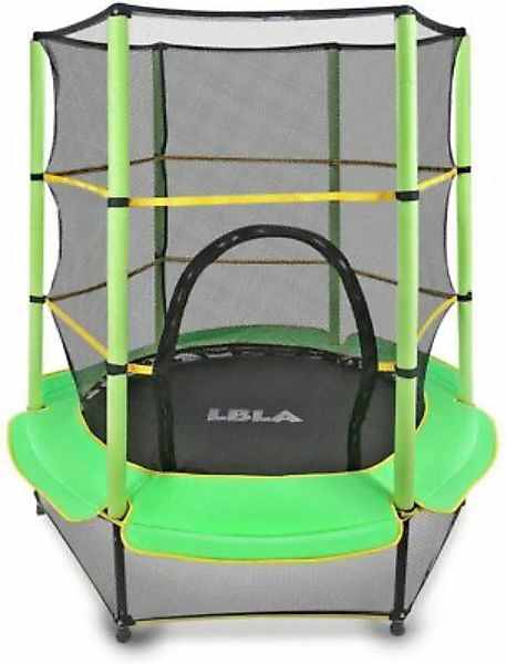 LbLa® Trampolin 140cm Kindertrampolin mit Sicherheitsnetz grün günstig online kaufen