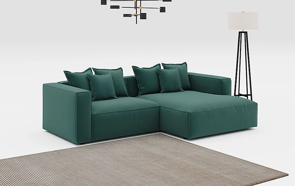 INOSIGN Ecksofa "Cowboy L-Form", mit 6 Kissen, kubisches Sofa günstig online kaufen
