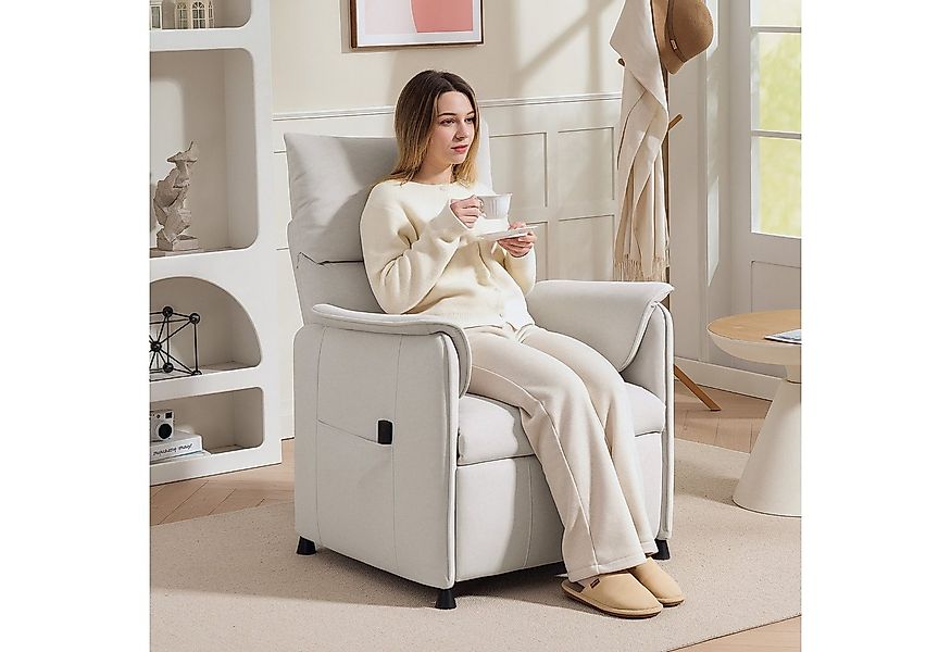 HOMCOM Relaxsessel Elektrisch Fernsehsessel mit Liegefunktion, Bürstenloser günstig online kaufen